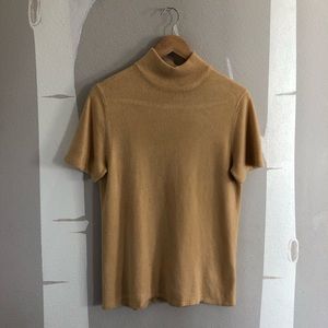 Susan Graver Short Sleeved Mock Turtleneck Sweater